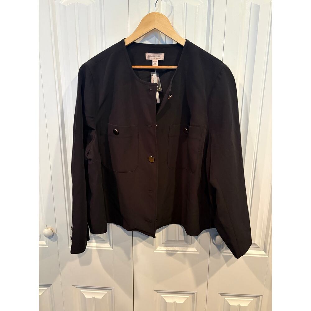 Philosophy Black Jacket‎ Size 3X